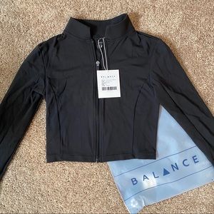 NWT Balance Athletica Crop Zip top